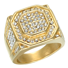 Steel, Fashion, wedding ring, gold