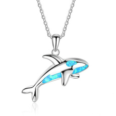 cute, Fashion, dolphin, necklace charm