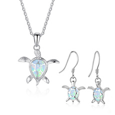 Turtle, Chain Necklace, opalearring, Jewelry