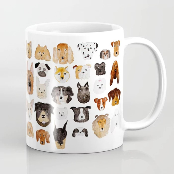 Coffee mugs with dogs on outlet them