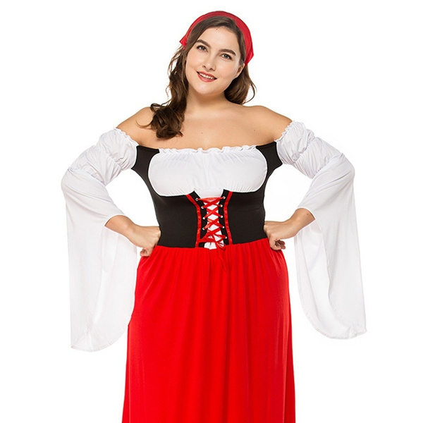 mærkning Frastødende Engel Plus Size Maid Fancy Dress Cosplay German Beer Girl Costume Sexy Dirndl  Deguisement Halloween Costumes For Women Oktoberfest | Wish