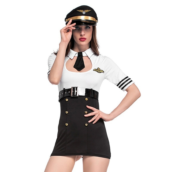Women's Sexy Lingerie Hot Sexy Costumes Flight Attendant Uniforms ...