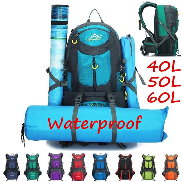 60L Hiking Rucksack Outdoor Travel Backpack Bag Sports Waterproof Camping Pack 