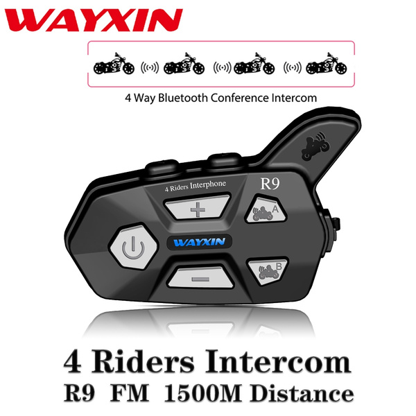 Bluetooth Intercom R9 Riders Talking The Same Time Headsets Motorcycle Intercom Fm Helmet Football Referee 1PCS | Wish