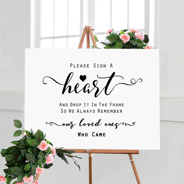 Sign a Heart Printable Wedding Signage Guestbook Sign Sign a Heart Guestbook Please Sign a Heart Sign Reception Sign Heart Guestbook