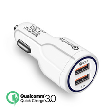 QC Quick Charge 3.0 Dual Car Charger Adapter Auto Mobile Phone Charger for Xiaomi iPhone Huawei Xiaomi Samsung Fast Phone Charger