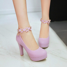 meotina, pink, Flowers, Womens Shoes
