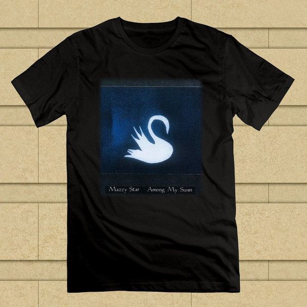 Mens Mazzy Star Among My Swan Black Fashion T Shirt