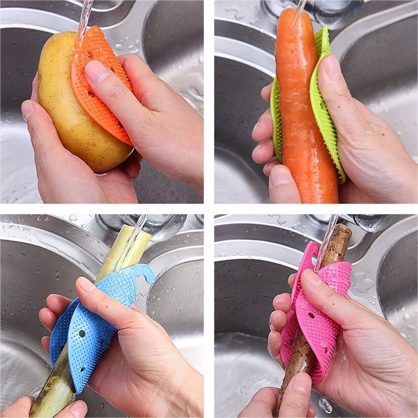 Cleaning Brush Fruit Vegetable Carrot Potato Dish Home Kitchen Cleaner Tool 