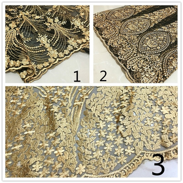 gold bridal fabric