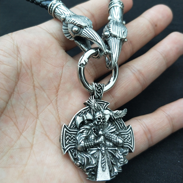 Viking - Viking Cross Axes Pendant - Necklace (811)