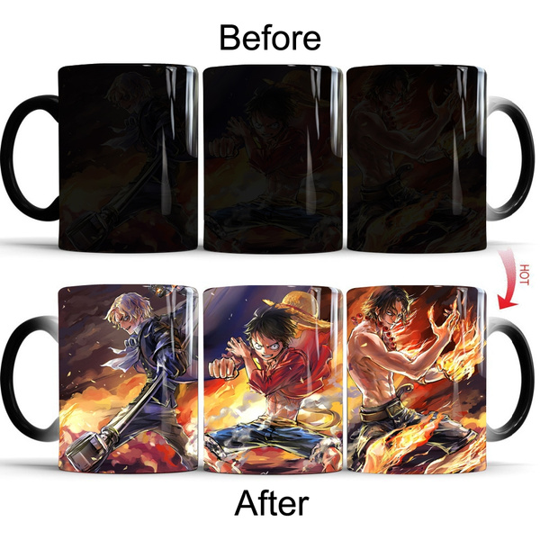 One Piece Creative Gifts Magic Coffee Milk Mugs Hot Drink Cup Color  Changing Mug Drinkware Tea Cup Birthday Present