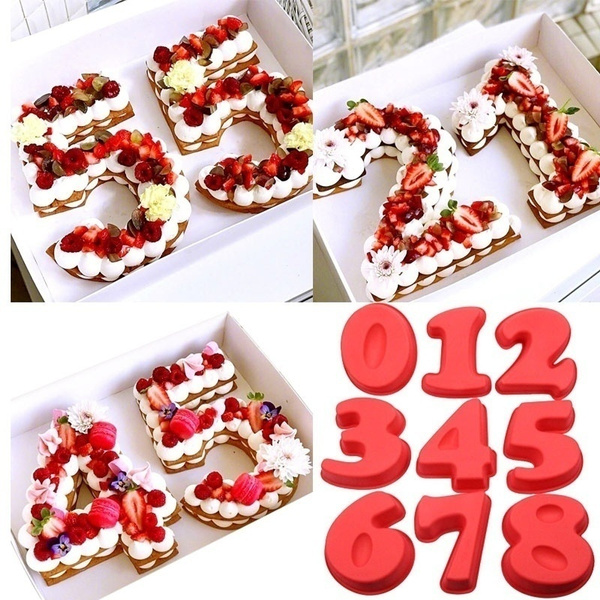 Free Candle XL Silicone Number 8 Cake Mould Tin 8th Birthday Anniversary
