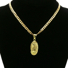 goldplated, Chain Necklace, hip hop jewelry, Joyería de pavo reales