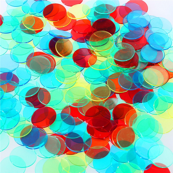 NUOLUX 400pcs 4 Colours Bingo Markers Bingo Chips Professional Portable