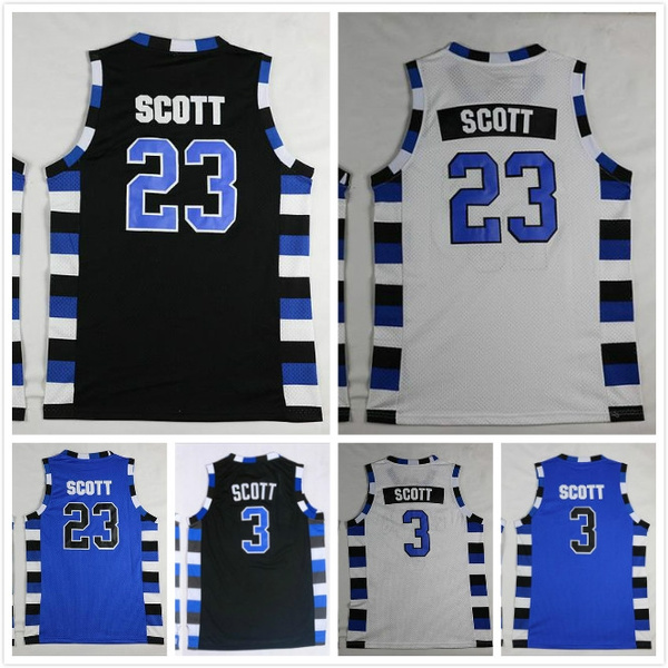 Nathan Scott Jersey One Tree Hill with KS #23 Mens Ravens Basketball Jersey Sports Shirt Movie Jersey Black 