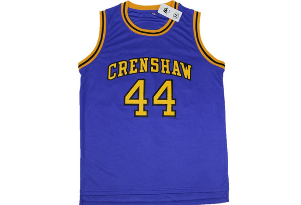 Bryant 44 Crenshaw High School Blue Basketball Jersey - Halftime