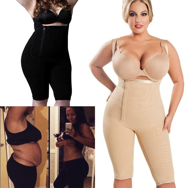Women's Plus Size Full Body Shaper Open-Bust Slimmer Seamless Tummy Control  Shapewear Bodysuit