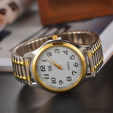 Details about   Luxury Elastic Stainless Steel Wristwatch Quartz Women Men Dress Analog Watches