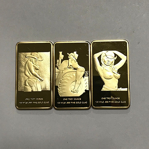 3 Pcs The Sexy Beauty Coin Set 24k Real Gold Plated Sex Girl Women For Lover Sex Collectible 50 4552