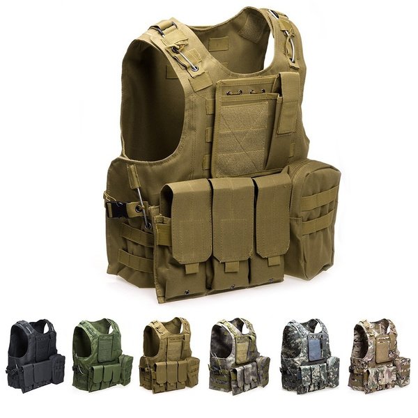 Details about   Adjustable Molle Tactical Vest Plate Carrier Military Combat Hunting Assault US 