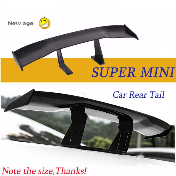 Hot Universal Super Mini Spoiler Car Rear Tail Decoration Spoiler Wing  Carbon Fiber（Note Size:6.7in*2.4in）