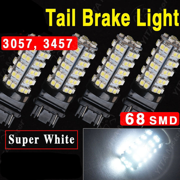 2019 Xenon White 3157 60-SMD LED Tail Brake Stop Light bulbs 3057 3457 4157 3047