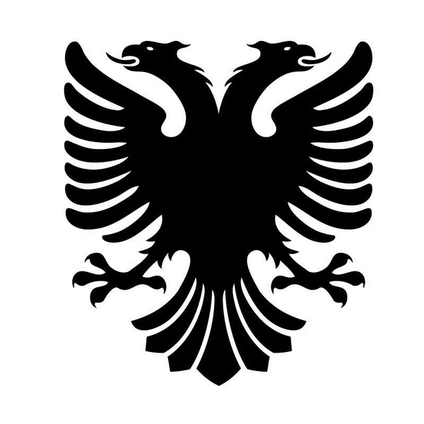 Bumper Sticker-Decal x2 ALBANIA Albanian Flag 75mm 3" 
