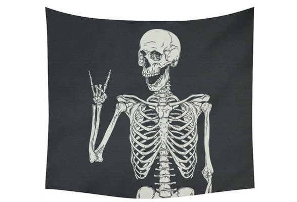 Tapestries Printed Skull Human Skeleton Tapestry Wall Hanging  Home Decor New
