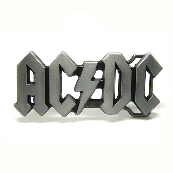 AC DC Belt Buckle ACDC Logo Rock Punk Music Buckles Bronze G/ürtelschnallen