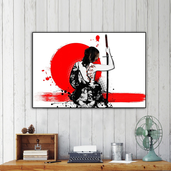 Samurai Japanese Ukiyoe Art Paint Silk Canvas Poster Modern Decor Unframed U61