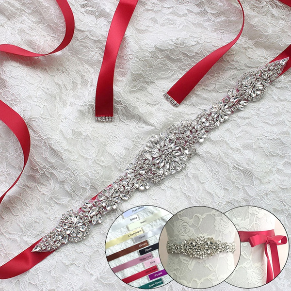 rhinestone ribbon belt