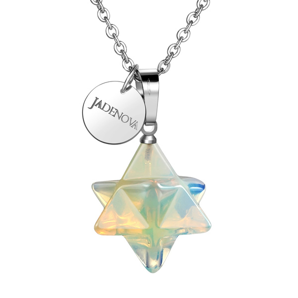 Jadenova 3d Merkaba Star Necklace Gemstone Pendant Chakra Reiki Energy Healing Crystal Jewelry 18 Stainless Steel Chain Wish - 3d Photo Crystal Necklace Pendants Jadenova 3d Merkaba Star Necklace Gemstone Pendant Chakra Reiki Energy Healing Crystal Jewelry 18 Stainless Steel Chain Wish - 3d Photo Crystal Necklace Pendants