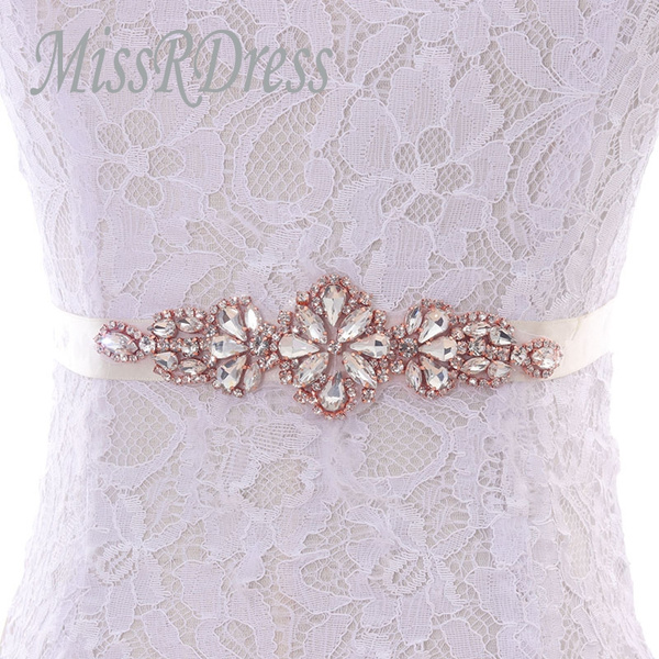 rose gold bridesmaid belt