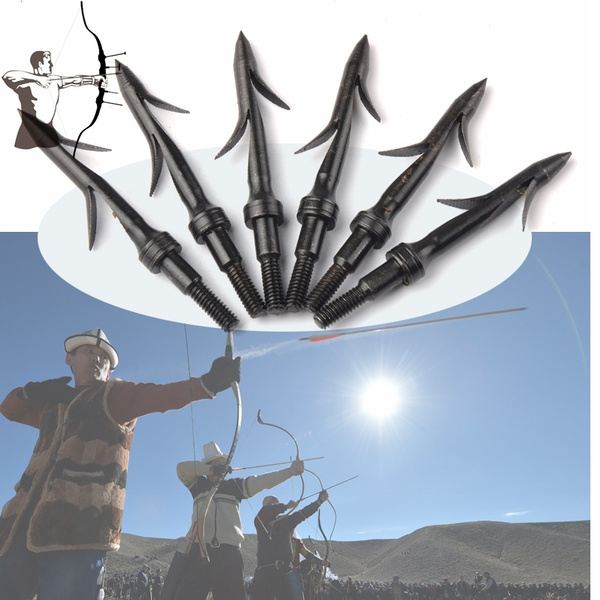 3X 135 Grain Bow Fishing Arrow Heads Arrowhead Compound Recurve Bow Fishing Tips