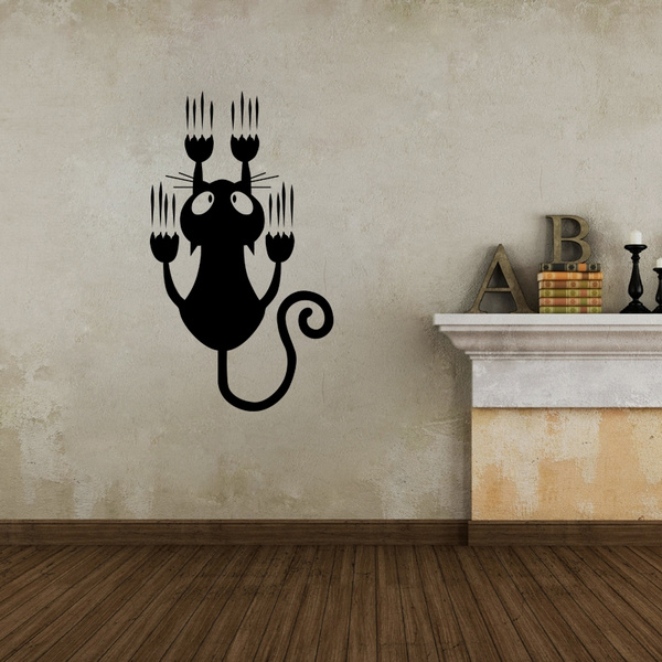 Cat Kitten Funny Vinyl Wall Stickers for Fridge Cars Laptop Wish