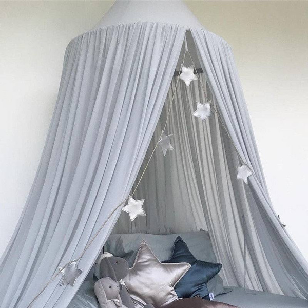 Kids Baby Bed Cotton Canopy Bedcover Mosquito Net Curtain Bedding Dome Tent BJ 