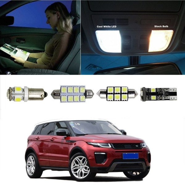12pcs Set Car Led Interior Light Replacement Bulbs Dome Map Lamp Bright White For Land Rover Freelander Evoque Wish - Range Rover Evoque Leather Seat Replacement