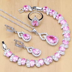 pink, 925silverjewelryset, Princess, gemstone jewelry