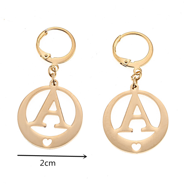 large initial earrings