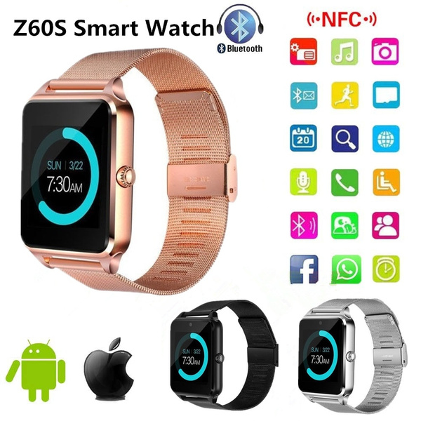 NEW Z60 Smart Watch Phone Pedometer Sedentary Remind Sleep Monitor Remote  Camera compatible with Samsung,Xiaomi huaiwei,IPHONE. Android,ios  Smartphones iPhone PK DZ09 GT08 | Wish
