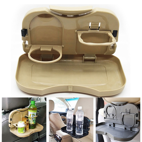 Folding Car Back Seat Table Plastic Drink Food Rack Cup Holder Tray ...
