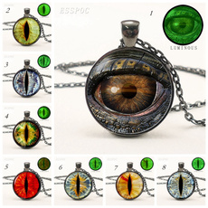 glassgemsnecklace, luminousdragoneye, dragonlovergift, Jewelry