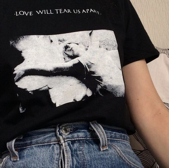 Will Tear Us Unisex Post Punk Band T-Shirt Tumblr Grunge Printed Tee Hipsters Swag Black Tops | Wish