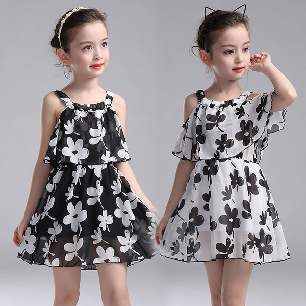 New Summer Short Sleeve Plaid Print Fashion Dresses Clothes Cute Kids Party Clothes  Children Casual Beach Dress 1-10 Years | Wish