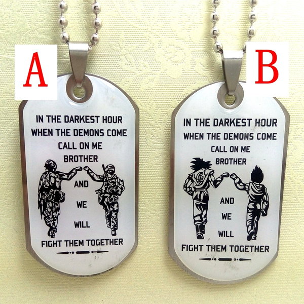 brother dog tag necklace