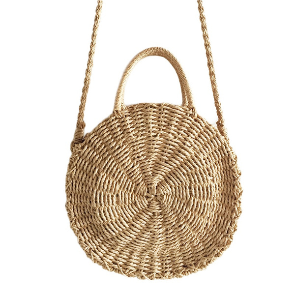 Straw discount circle handbag