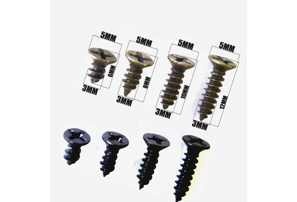 420Pcs M3 Flat Head Wood Screws Assortment Fasteners Kit Phillips Drive Counters 