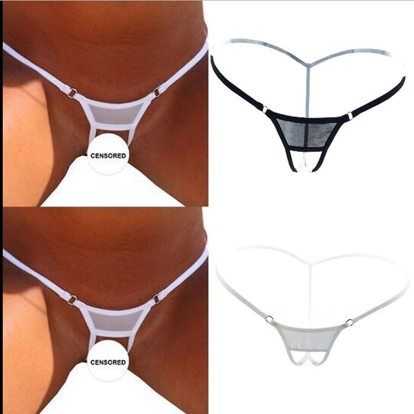 Women Crotchless Briefs Lingerie G-String Underwear Sexy Lace