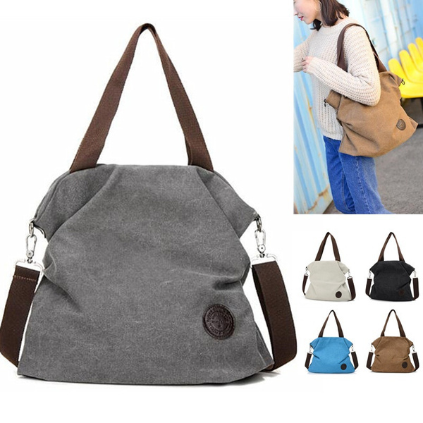 ladies canvas shoulder bolsas